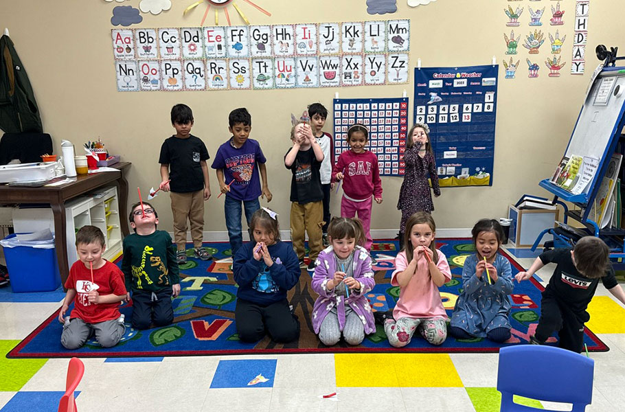 Junior Kindergarten children at Heart For Children play, move, create, imagine, investigate, and wonder.